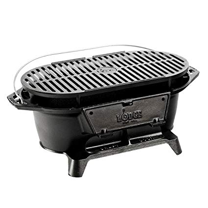 Premium Bbq Grill for Cooking Charcoal Portable Flat Top for Outdoor Patio Camping or Backyard in Cast Iron Small Tabletop Design