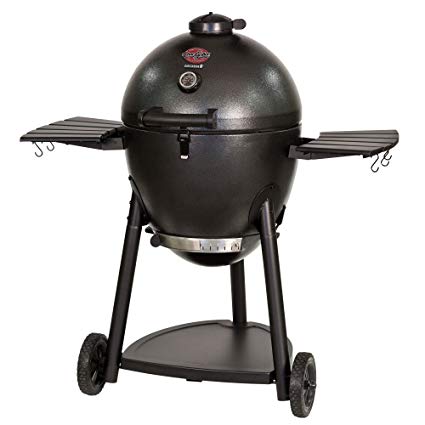 Char-Griller 96619 Akorn Kamado Kooker Combo with Grill Cover with Cooking Stone, Graphite