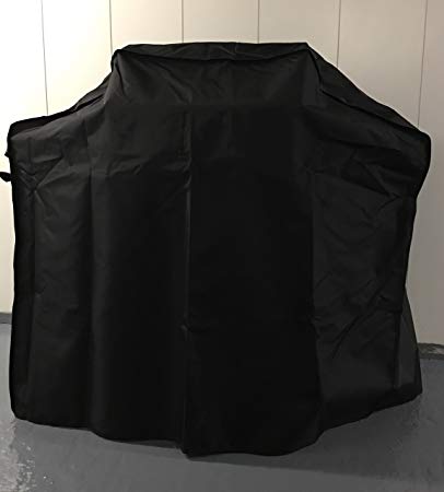Grill Cover for Weber Genesis II LX S-340 Gas Grill. Outdoor, Waterproof Black Grill Cover By Comp Bind Technology - 59''W x 29''D x 48''H