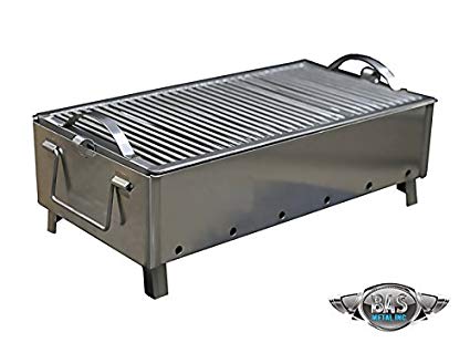 Stainless Steel Charcoal Grill Kebab BBQ 13.5x24