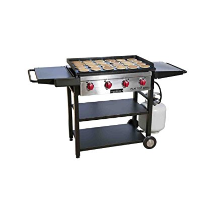 Camp Chef, Best Professional Restaurant Grade Cooking Flat Top Grill with Grilling Surface and Side Shelves FT600