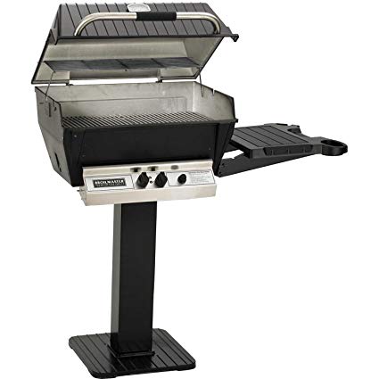 Broilmaster H3 Grill Package, Includes 26-Inch Patio Post with Base and Side Shelf Natural Gas