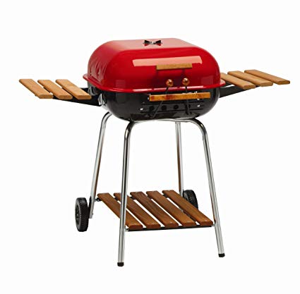 MECO Americana Swinger Charcoal Grill, Red