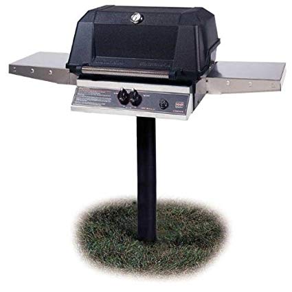 Mhp Gas Grills Wnk4dd Natural Gas Grill W/ Searmagic Grids On In-ground Post
