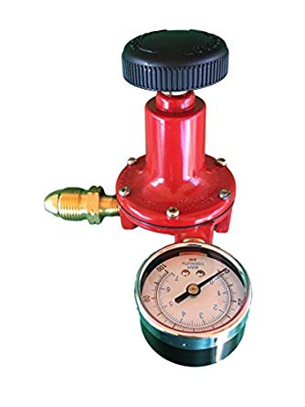 Propane LP Gas Adjustable 0 - 100psi High Pressure Regulator POL Connector and Gauge Marshall Excelsior