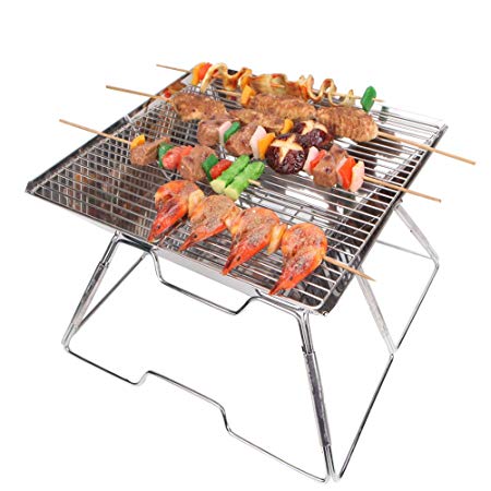 yodo Portable Folding Tailgate Grill Charcoal Grill for Camping Roadtrip Backpacking Party