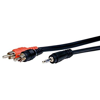 Comprehensive Cable. MPS-2PP-6ST 6' Standard Series 3.5mm Stereo Mini Plug to 2 RCA Plugs Audio Cable