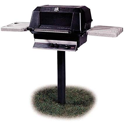 Mhp Gas Grills Wnk4 Natural Gas Grill W/ Searmagic Grids On In-ground Post