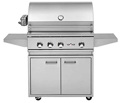 Delta Heat Grill on Cabinet with Rotisserie and Sear Zone (DHBQ32RS-C-L-DHGB32-C), 32-Inch, Propane Gas