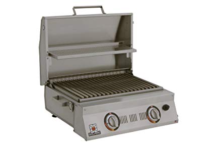 Solaire SOL-AA23A-LP Double Burner Tabletop Infrared Propane Gas Grill, Stainless Steel