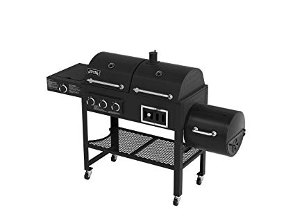 Smoke Hollow 3500-GC1000 4-in-1 Combination Grill, 3-Burner Gas Grill with Side Burner, Charcoal Grill with Smoker/Firebox, Smoke Hollow GC1000 Grill Cover Included
