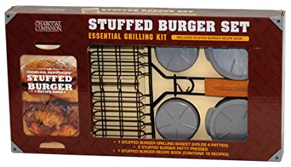 Charcoal Companion Essential Grilling Kit: Stuffed Burger Set, Pro Series